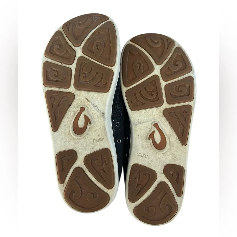 Olukai Nohea Moku Men’s No Tie Boat Shoes Size 8.5